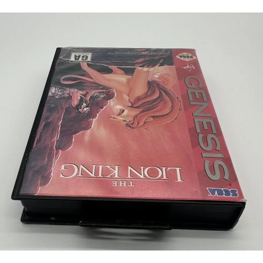 LION KING (SEGA GENESIS, 1994) COMPLETE CIB - HANG TAB GAME CASE MANUAL DISNEY